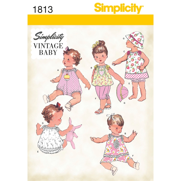 Simplicity vintage baby 1813